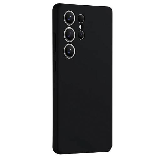 Galaxy S25 Ultra K�l�f Nano i�i Kadife Silikon - Siyah