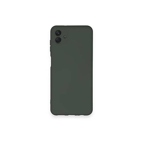 Galaxy A04 K�l�f Nano i�i Kadife Silikon - Koyu Ye�il