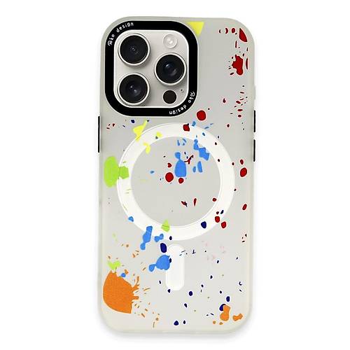 iPhone 16 Pro Max Colorful Magsafe Kapak - �effaf