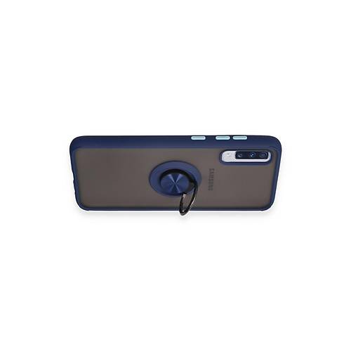 Galaxy A70 K�l�f Montreal Y�z�kl� Silikon Kapak - Lacivert