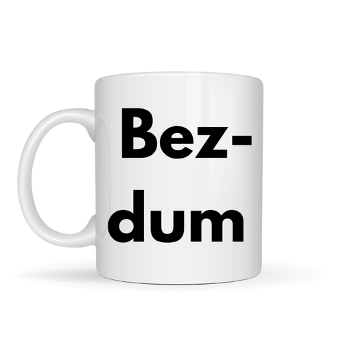 Bezdum Yaz�l� Minimal Tasar�m Kupa Model 240 Karadeniz Mizah Temal� Bask�l� Seramik Kahve Kupas�