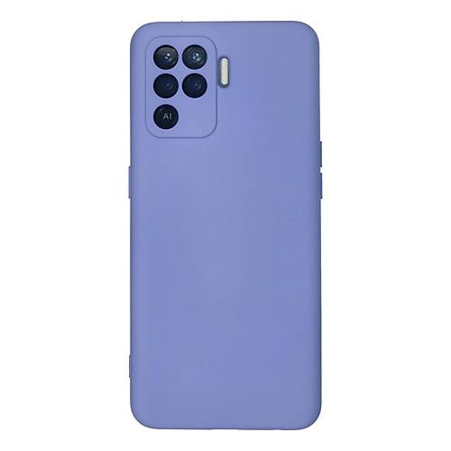 Reno 5 Lite K�l�f Nano i�i Kadife Silikon - Lila