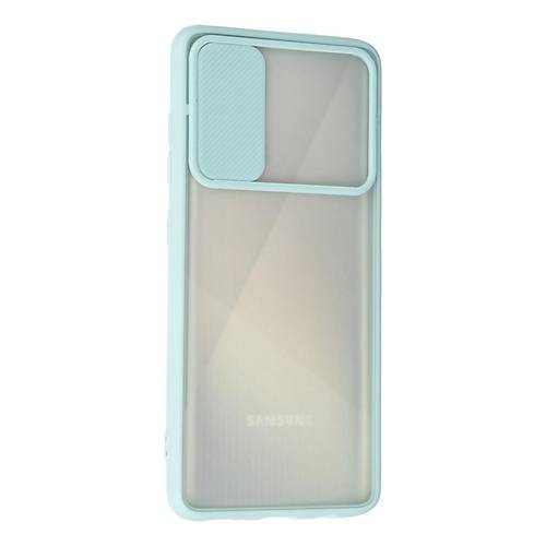 Galaxy A71 K�l�f Palm Buzlu Kamera S�rg�l� Silikon - Turkuaz