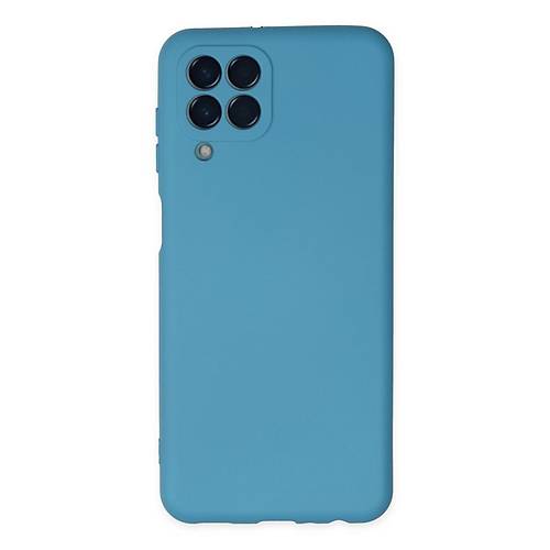 Galaxy M33 K�l�f Nano i�i Kadife Silikon - Mavi