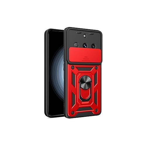 Realme 11 Pro K�l�f Pars Lens Y�z�kl� Silikon - K�rm�z�