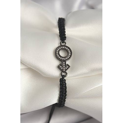 Pirin� F�me Renk Zirkon Ta�l� Ven�s Mars Asans�rl� Makrome Model Kad�n Bileklik