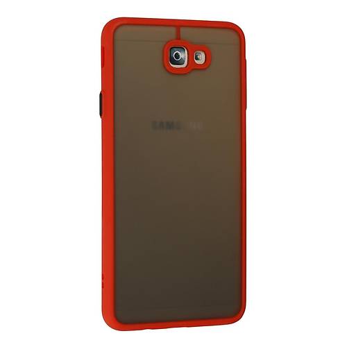 Galaxy J7 Prime K�l�f Montreal Silikon Kapak - K�rm�z�