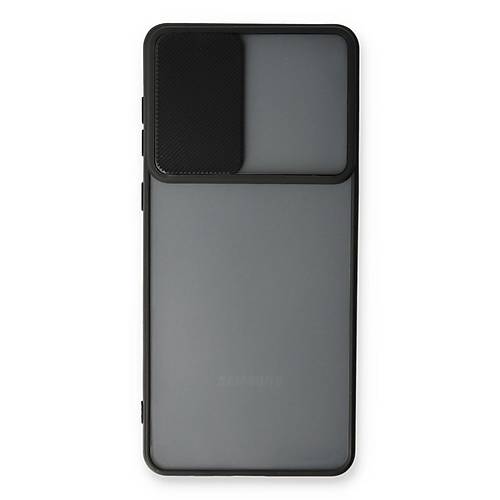 Galaxy A53 5G K�l�f Palm Buzlu Kamera S�rg�l� Silikon - Siyah