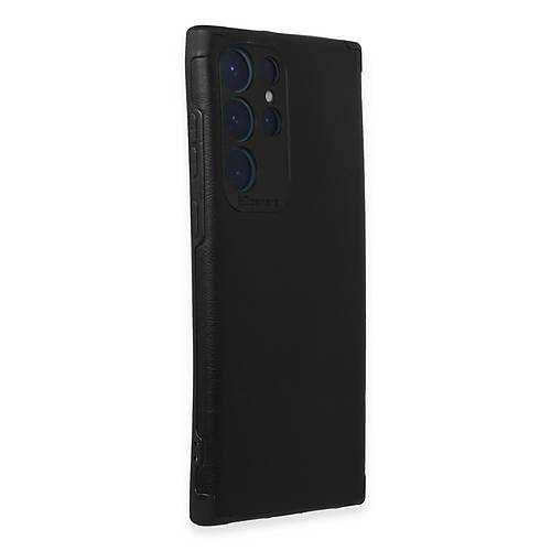 Galaxy S22 Ultra K�l�f Loop Deri Silikon - Siyah