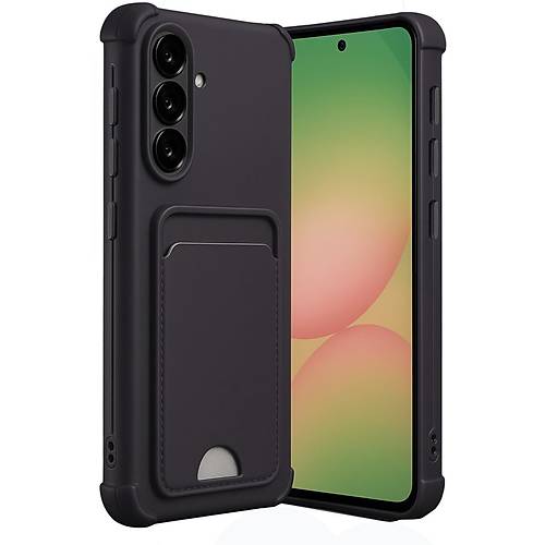 Galaxy A36 K�l�f Kelvin Kartvizitli Silikon - Siyah