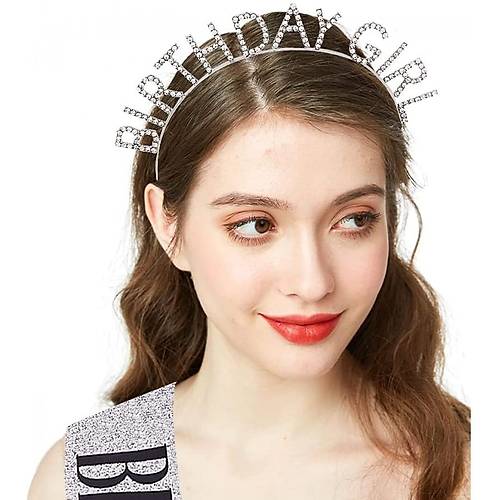 G�m�� Kristal Ta�l� Birthday Girl Do�um G�n� Tac� �thal �r�n A Kalite 17x16 cm