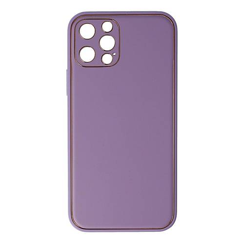 iPhone 12 Pro K�l�f Coco Deri Silikon Kapak - Lila