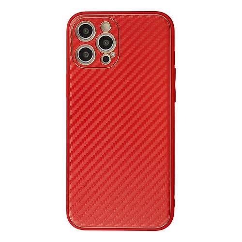 iPhone 12 Pro Max K�l�f Coco Karbon Silikon - K�rm�z�