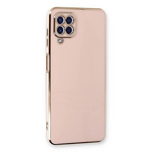 Galaxy A22 K�l�f Volet Silikon - Pembe
