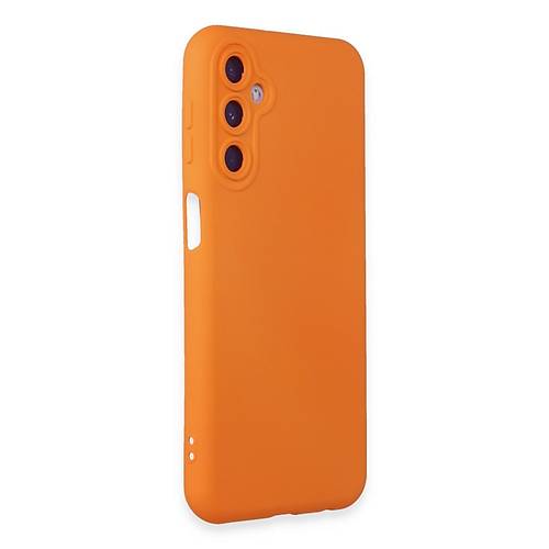 Galaxy M14 5G K�l�f Nano i�i Kadife Silikon - Turuncu