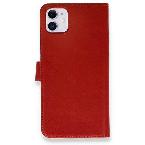 iPhone 12 Mini K�l�f Trend S Plus Kapakl� K�l�f - K�rm�z�
