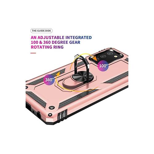 Galaxy A03S K�l�f Sofya Y�z�kl� Silikon Kapak - Rose