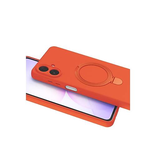 Galaxy A07 4G Regal Magsafe Standl� Kapak - Turuncu