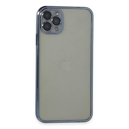 iPhone 11 Pro Max K�l�f Razer Lensli Silikon - A��k Mavi