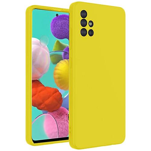 Galaxy A31 K�l�f Nano i�i Kadife Silikon - Sar�