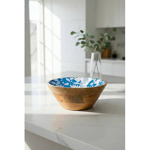 Mango Agac� Sunum Servis Kasesi & Dekoratif Kase 25 Cm Desenli