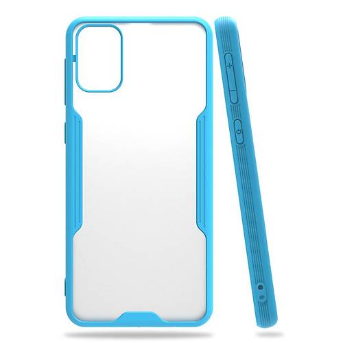 Galaxy M31 K�l�f Platin Silikon - Mavi