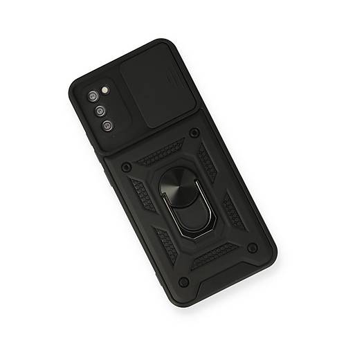 Galaxy A03S K�l�f Pars Lens Y�z�kl� Silikon - Siyah