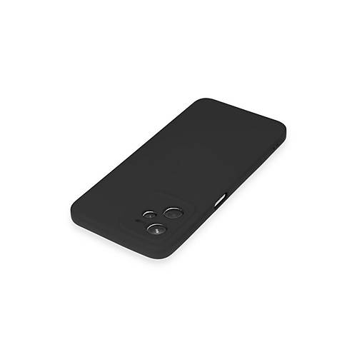 Realme C35 K�l�f Nano i�i Kadife Silikon - Siyah