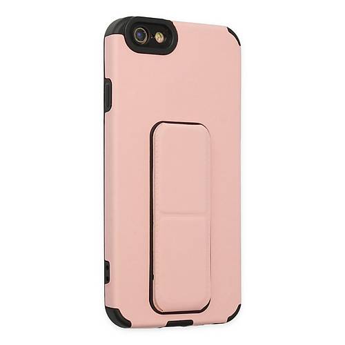 iPhone 6 K�l�f Mega Standl� Silikon - Pudra