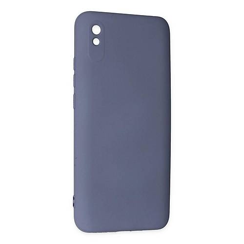 Redmi 9A K�l�f Nano i�i Kadife Silikon - Gri