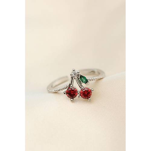 Ayarlamal� G�m�� Renk Kristal Ta�l� Kiraz Y�z�k