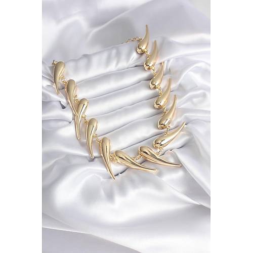 VIP Seri �zel Tasar�m Gold Renk Kad�n Kolye