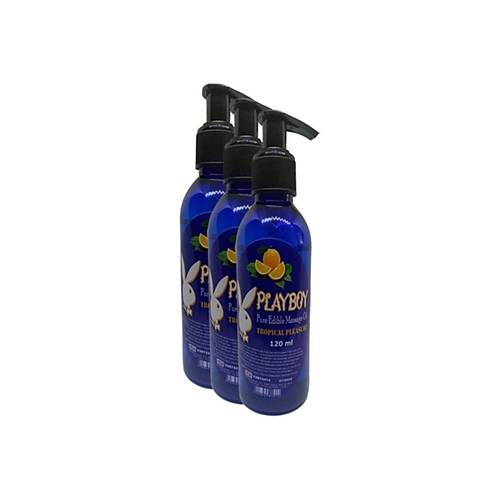 Playboy Pure Edible Massage Oil 120ml Portakal Aromal� Masaj Ya�� 3 Adet