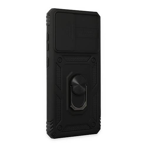 Galaxy A52 K�l�f Pars Lens Y�z�kl� Silikon - Siyah