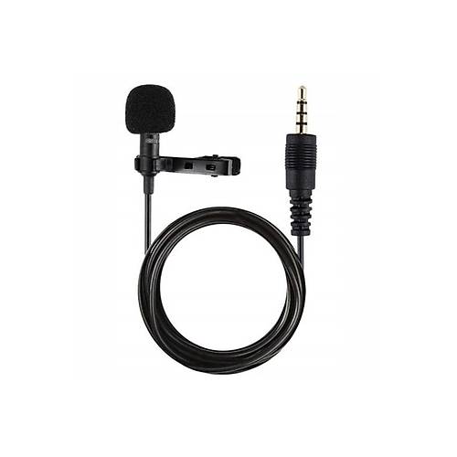 3.5mm Jak 1.5 Metre Double Mikrofon - Siyah