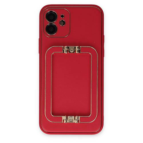 iPhone 12 K�l�f Coco Elit Kapak - K�rm�z�