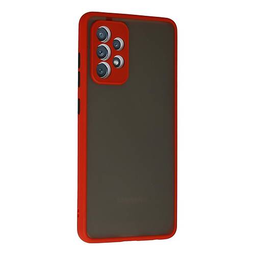 Galaxy A72 K�l�f Montreal Silikon Kapak - K�rm�z�