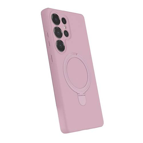 Galaxy S24 Ultra Regal Magsafe Standl� Kapak - A��k Pembe