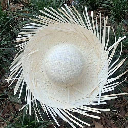 Tropikal Parti Beyaz Has�r Hawaii �apkas� 13x36 cm