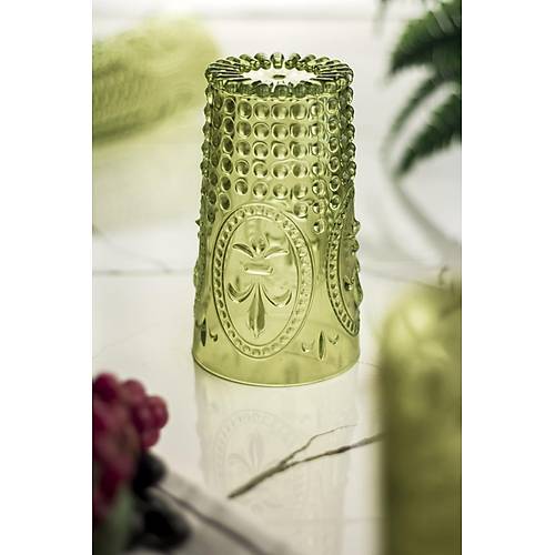 Akrilik Koyu Ye�il Tekli Uzun Bardak & Su Me�rubat Barda�� 750 ml ( B�y�k Boy & Cam De�ildir )