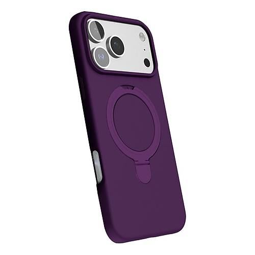 iPhone 17 Pro Max Regal Magsafe Standl� Kapak - Derin Mor