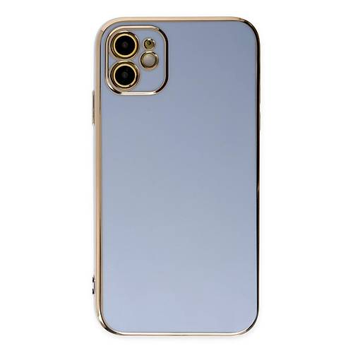 iPhone 12 K�l�f Volet Silikon - Mavi