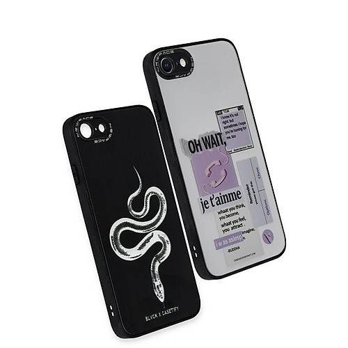 iPhone 7 K�l�f Mirror Desenli Kapak - Mirror - 4