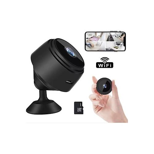 Blue Inter Mini Kamera 1080P HD WiFi (Gizli, Miknatisli)