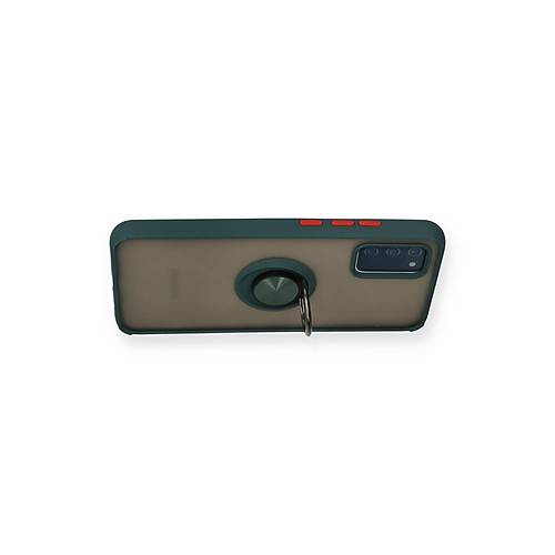 Galaxy A02S K�l�f Montreal Y�z�kl� Silikon Kapak - Ye�il
