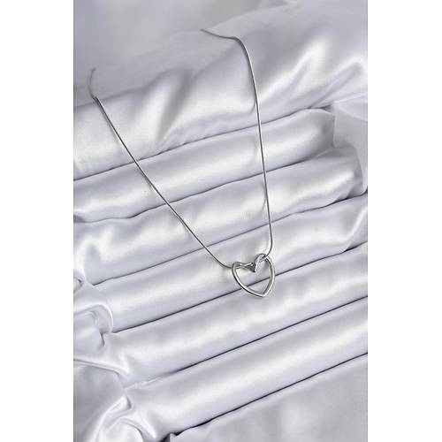 316L �elik G�m�� Renk Kalp Model Kad�n Kolye