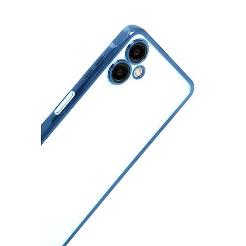 Galaxy A07 4G Razer Lensli Silikon - A��k Mavi