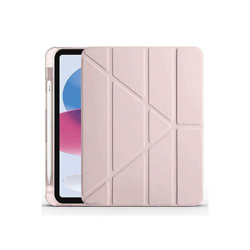 iPad 2022 10.9 (10.nesil) K�l�f Kalemlikli Mars Tablet K�l�f� - Rose Gold