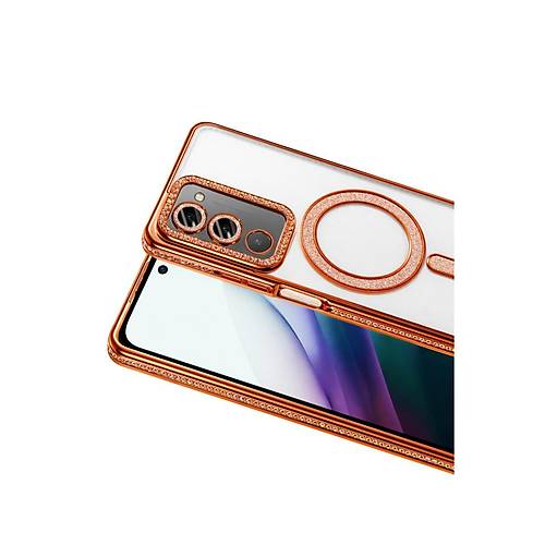 Redmi 15 4G Joke Simli Magneticsafe K�l�f - Turuncu