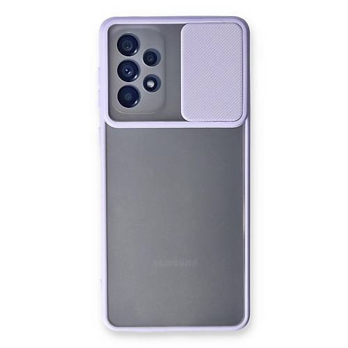 Galaxy A53 5G K�l�f Palm Buzlu Kamera S�rg�l� Silikon - Lila